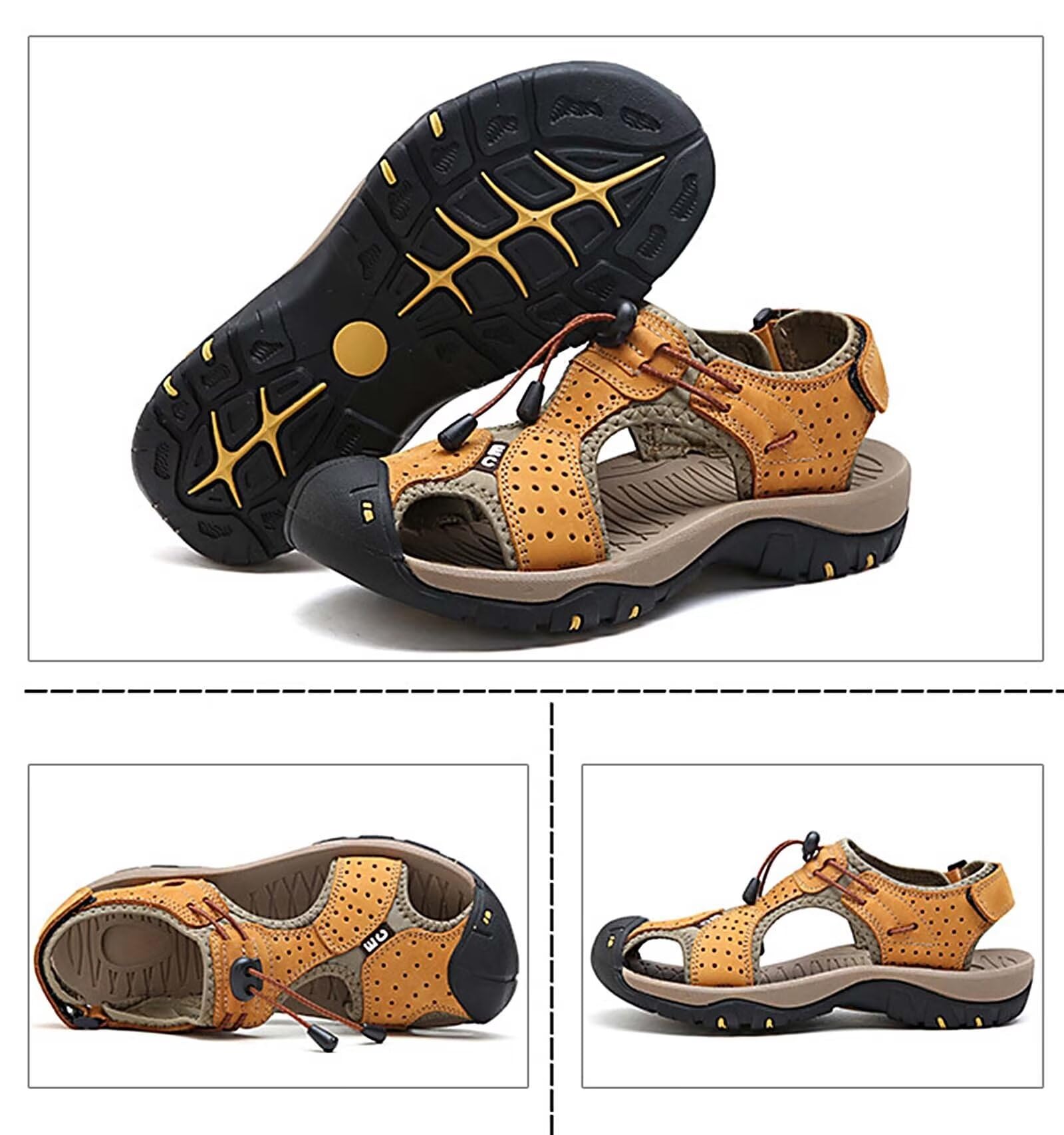 Rivccku Sandalias Deportivas Hombres para Verano Exterior Senderismo Antideslizantes Trekking Deportivas Casuales Sandalias de Playa