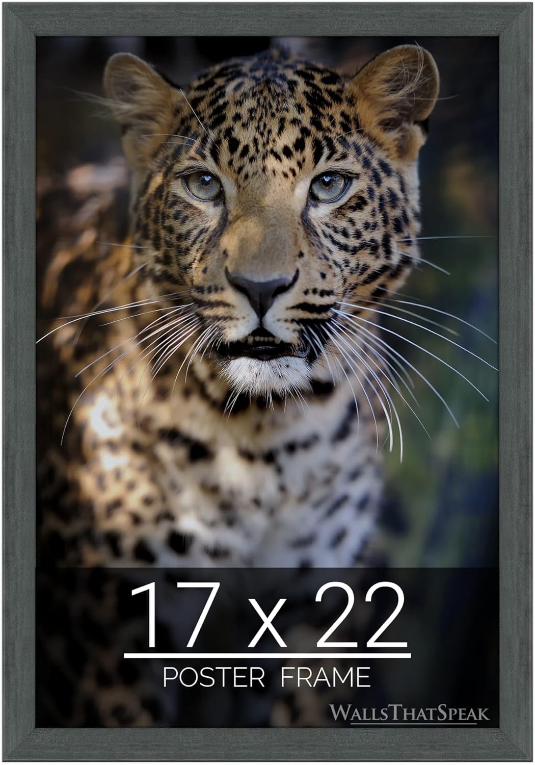 wallsthatspeak 17x22 Slate Gray Picture Frame for Puzzles Posters Photos or Artwork
