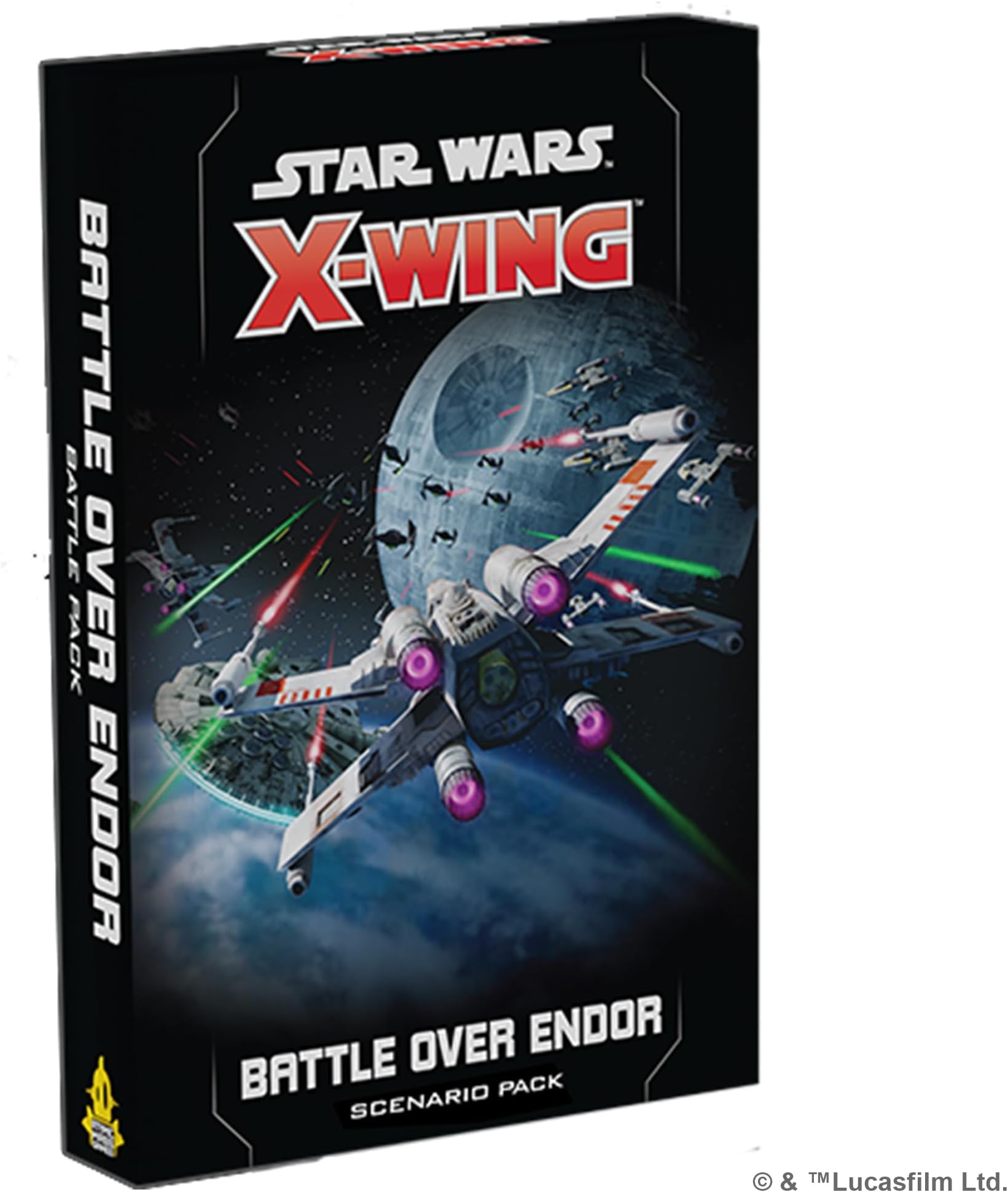 Star Wars X-Wing 2nd Edition Miniatures Game Battle Over Endor SCENARIO PACK - Iconic Pilots & Ships! Strategy Game for Kids & Adults, Ages 14+, 2 Players, 90 Min Playtime, Made by Atomic Mass Games