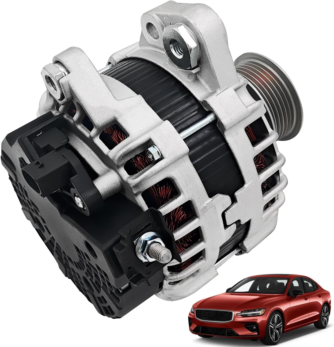 Alternator 215A 12V Compatible with Volvo S60 2016-2021 for XC90 2016-2022 XC70 2016 for Volvo S90 2017-2019 2.0L 0125812075 30644945