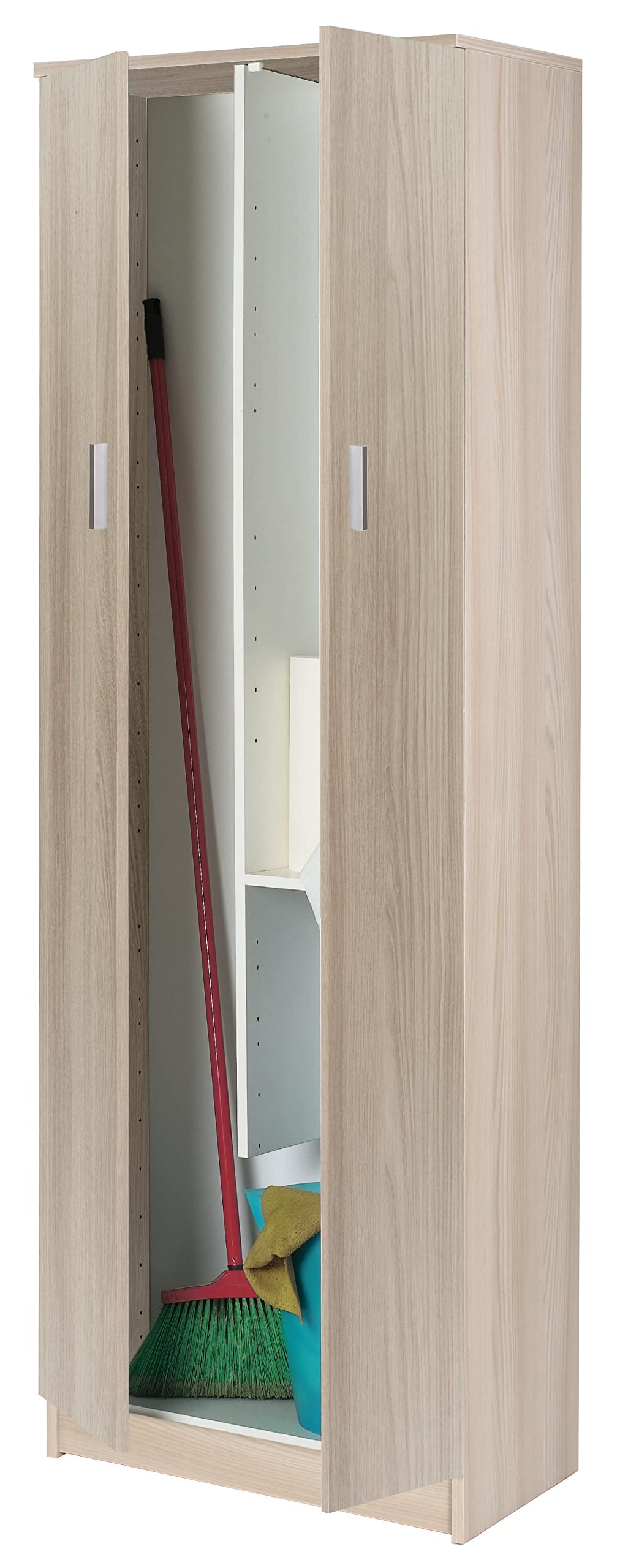 Arredo Stock Armadio porta scope olmo chiaro, 62x34x183 cm