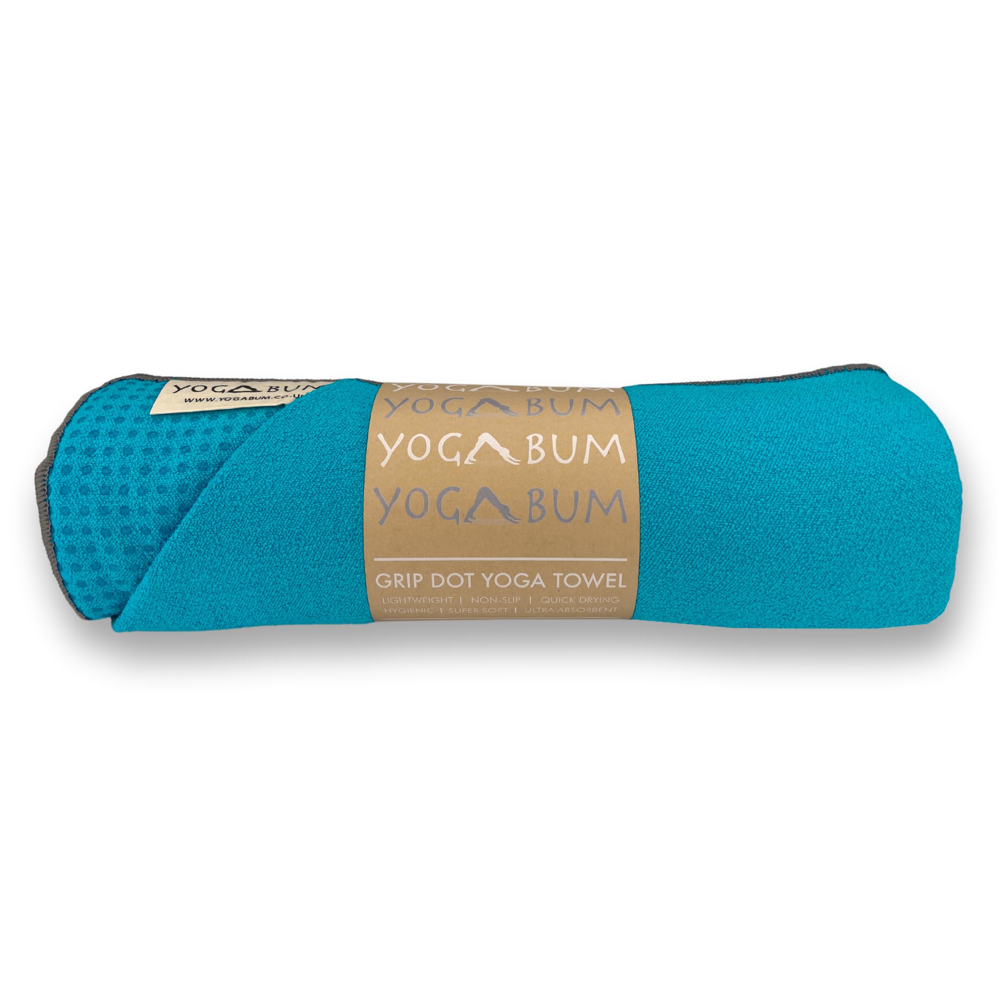 Yogabum Asciugamani per tappetino da yoga Grip Dot | Antiscivolo | Asciugamano Eco Yoga (Miami Blue)