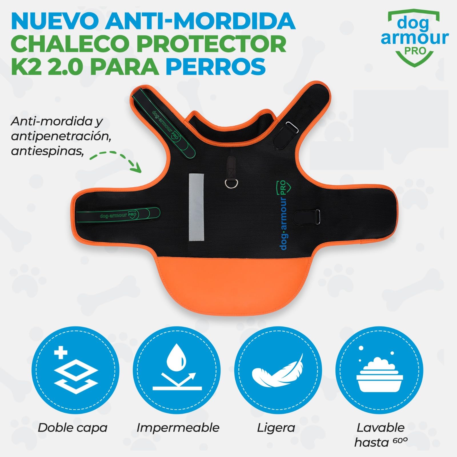 Arnés de protección para Perros: Protege a tu Mascota de ataques de Aves Rapaces y Otros Animales; Ajustable, sin estrangulamiento, Impermeable y Reflectante
