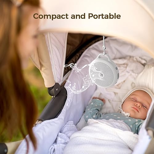 Miniatura 5 de BGOVERSS Máquina portátil de sonido de ruido blanco, 20 sonidos relajantes, máquina de sonido de luz nocturna para adultos, bebés, niños, máquina de