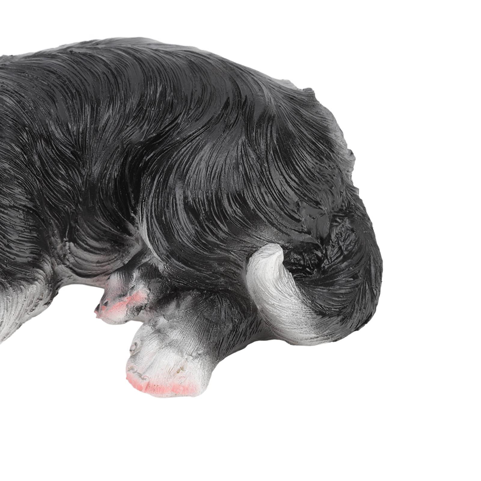 Fdit Statue di Cani da Giardino, Sculture di Border Collie in Resina Ornamento di Statua di Border Collie Sintetico per Giardino, Patio, Prato, Cortile