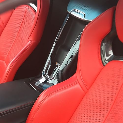 Miniatura 3 de crosselec Cubierta de Moldura de Control Central Interior de Fibra de Carbono para Chevrolet Corvette C8 2020-2025 (Entre Asientos)