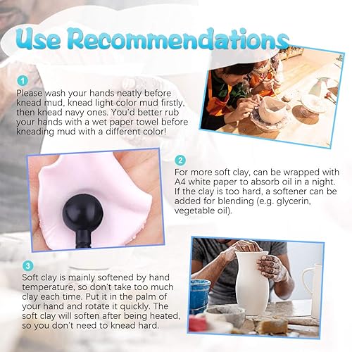 Miniatura 7 de Glarks Juego de 21 herramientas de escultura de arcilla para modelar tallado, incluye herramienta de escultura de cerámica, bolígrafo de punta de