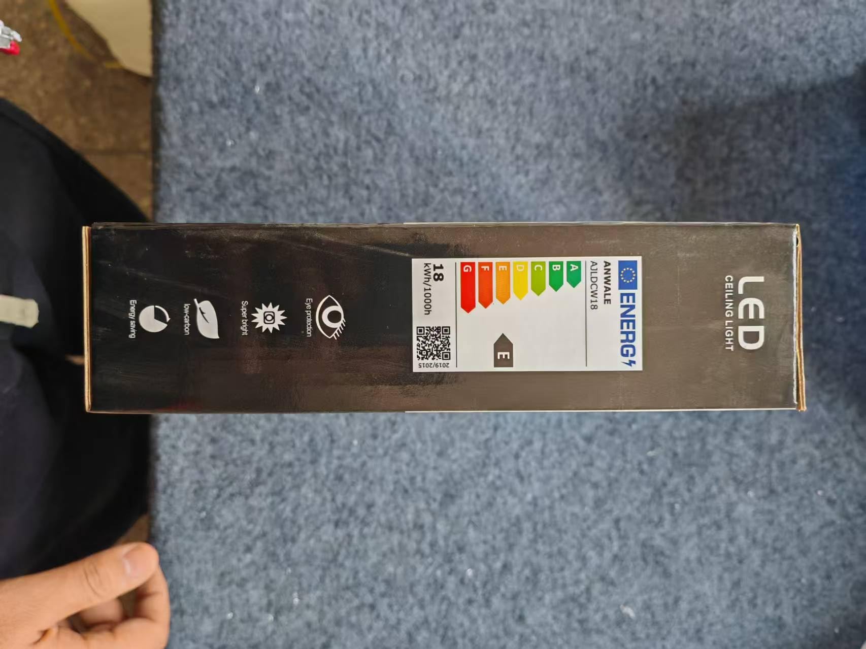 ANWALE 2 Stück Deckenlampe LED, 4000K, 18W, 1800LM Küchenlampe, Flach, IP44 Wasserdicht Badezimmer Lampe, 22x2.3cm Deckenleuchten