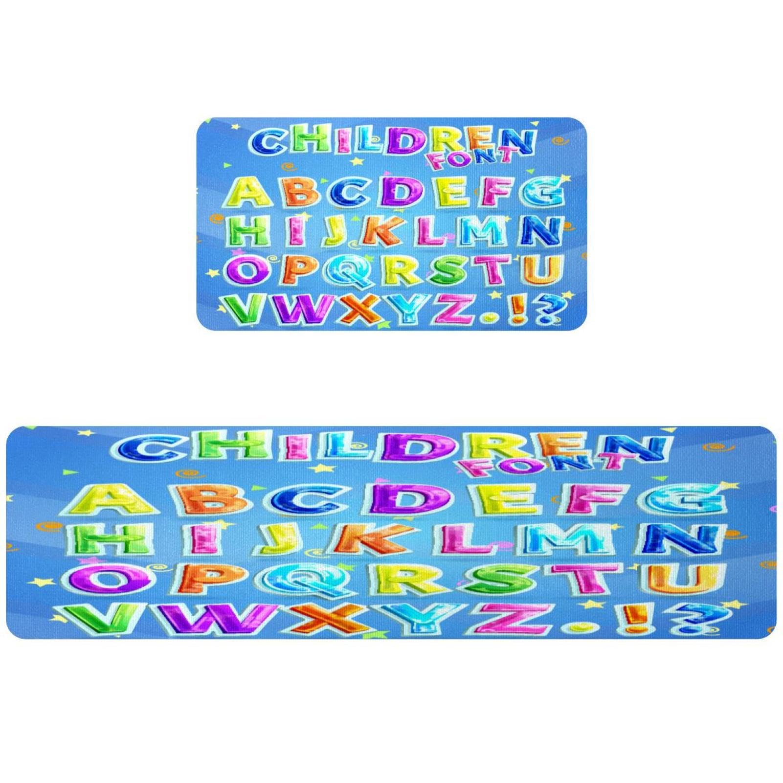 Alfombrillas de cocina antideslizantes azules lavables alfombra absorbente VAPOKF 2 piezas