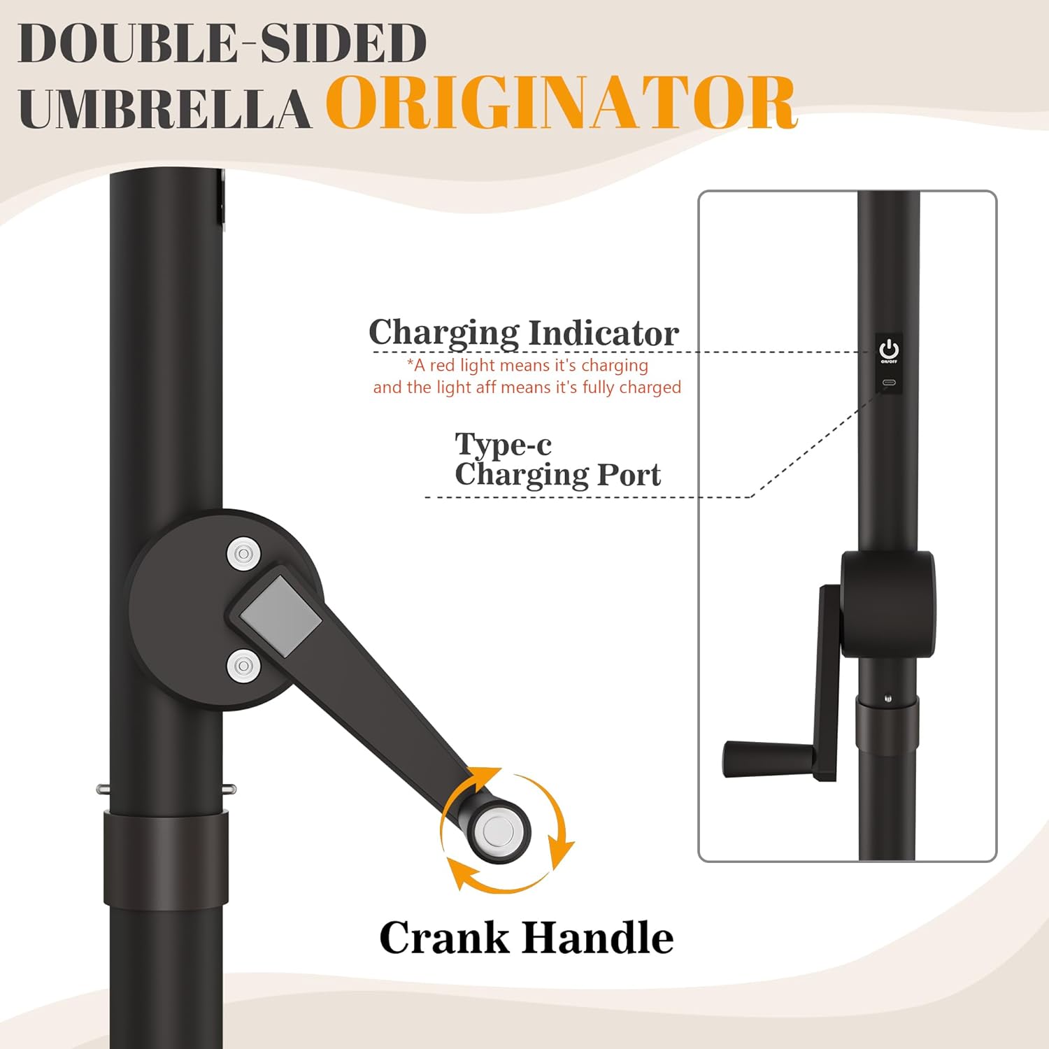 15ft Rectangular Patio Umbrella with Solar LED Lights, Double-Sided Outdoor Market Umbrella with Base Included, Extra Large Shade for Pool, Deck, Backyard, Garden, Burgundy