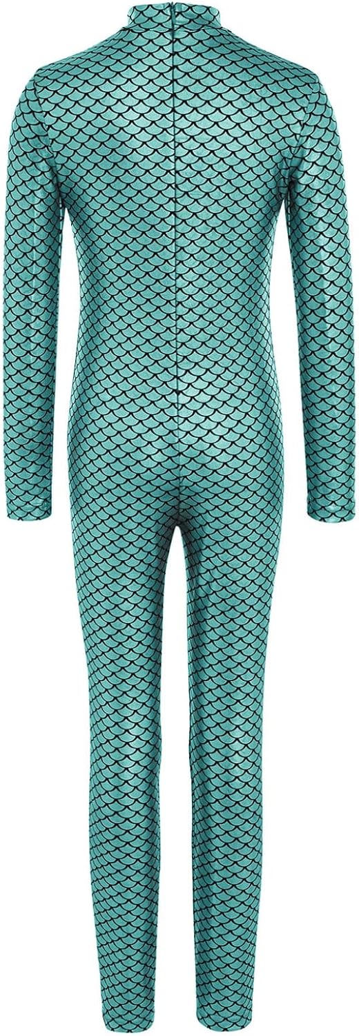 Kids Girls One Piece Romper Bodysuit Ballet Dance Unitards Shiny Catsuit Ballet Dance Gymnastics Leotard