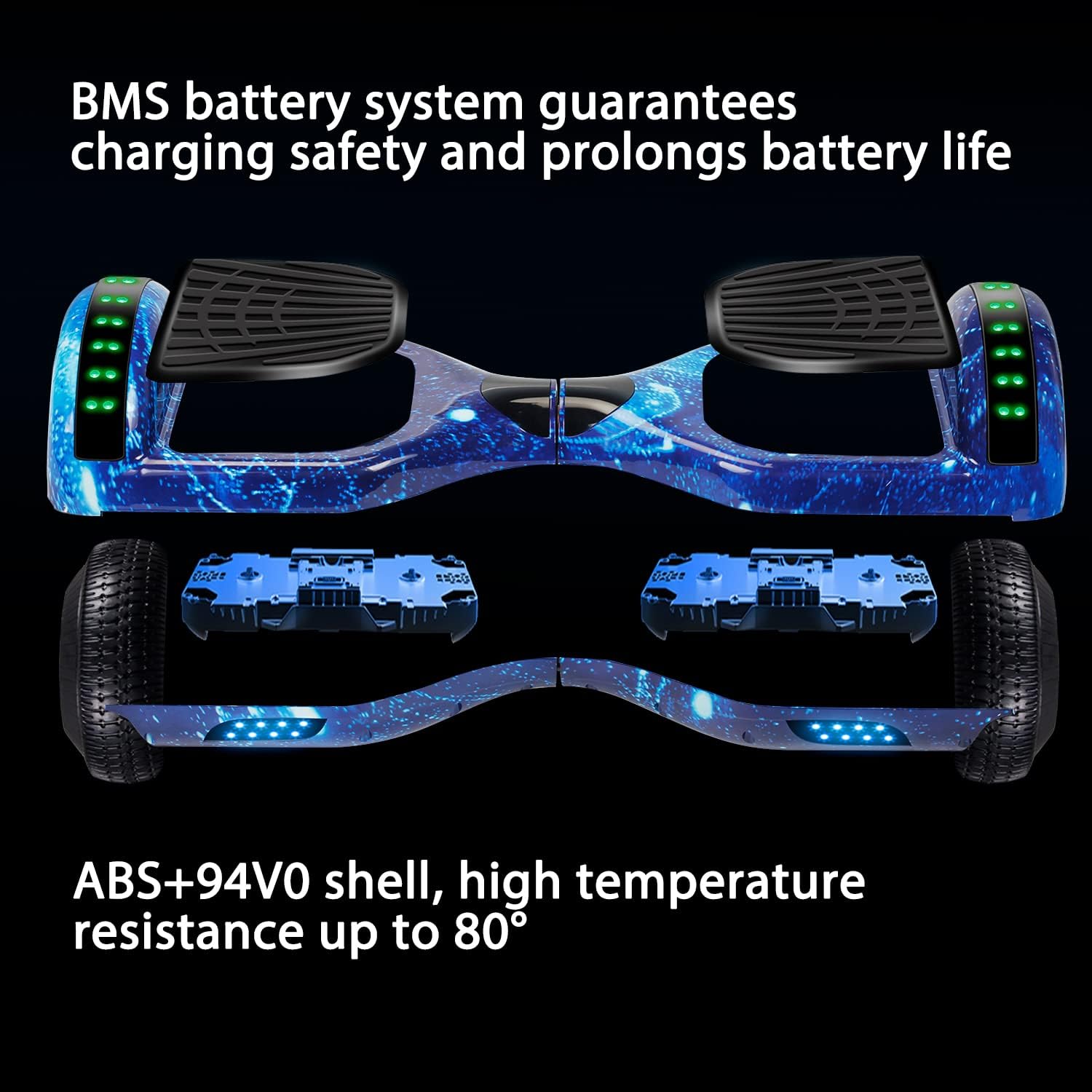 🔥 Cashback up to 70% YHR Hoverboard with Bluetooth Speaker LED Lights, 6.5inch Self Balancing Hover Board for Adults Kids Ages 6+ with UL2272 Certified