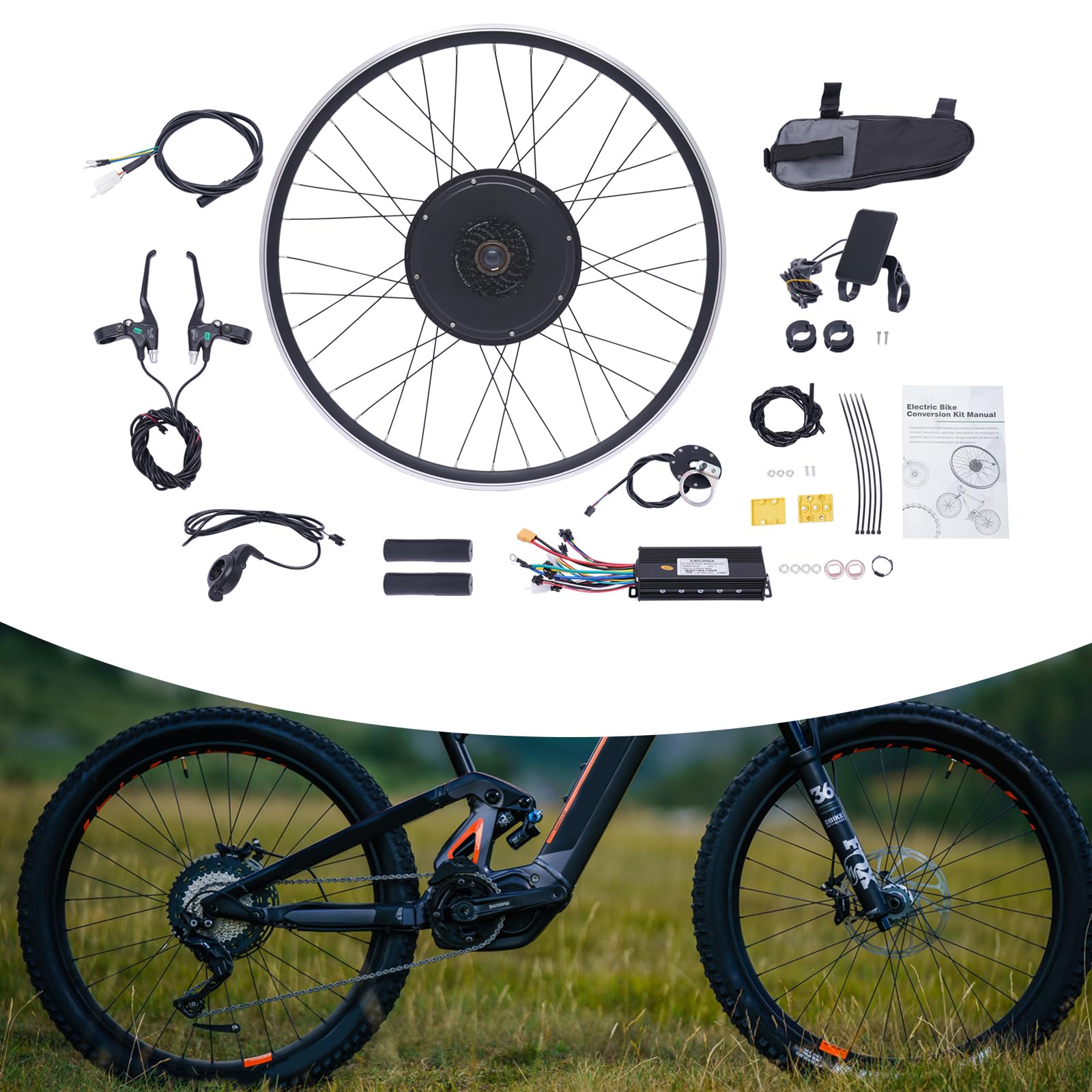 Electric Bicycle Front Wheel Conversion Kit 48v E Bike Motor