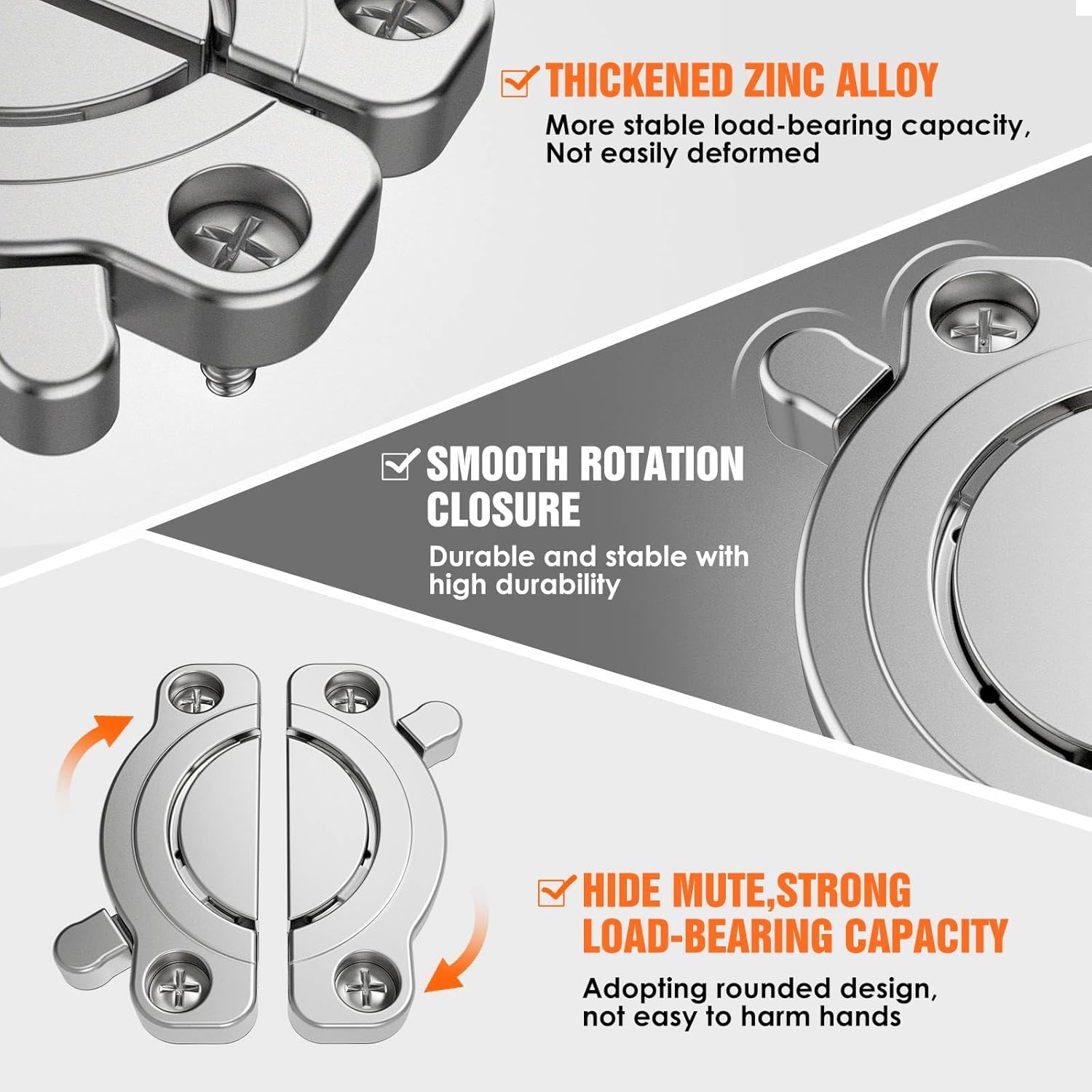 Heavy Duty Table Buckle Connectors,Table Leaf Locks and Latches for Workbenches Extension Hardware, DIY Furniture Extensions(8 Pack Zinc Alloy)