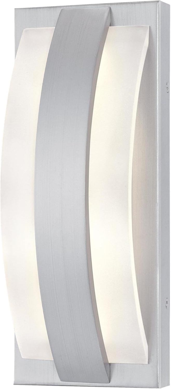 Westinghouse Lighting 6357900 Corsten One-Light LED Luster Finish with Frosted Acrylic Shade Outdoor Wall Fixture, Brushed Nickel