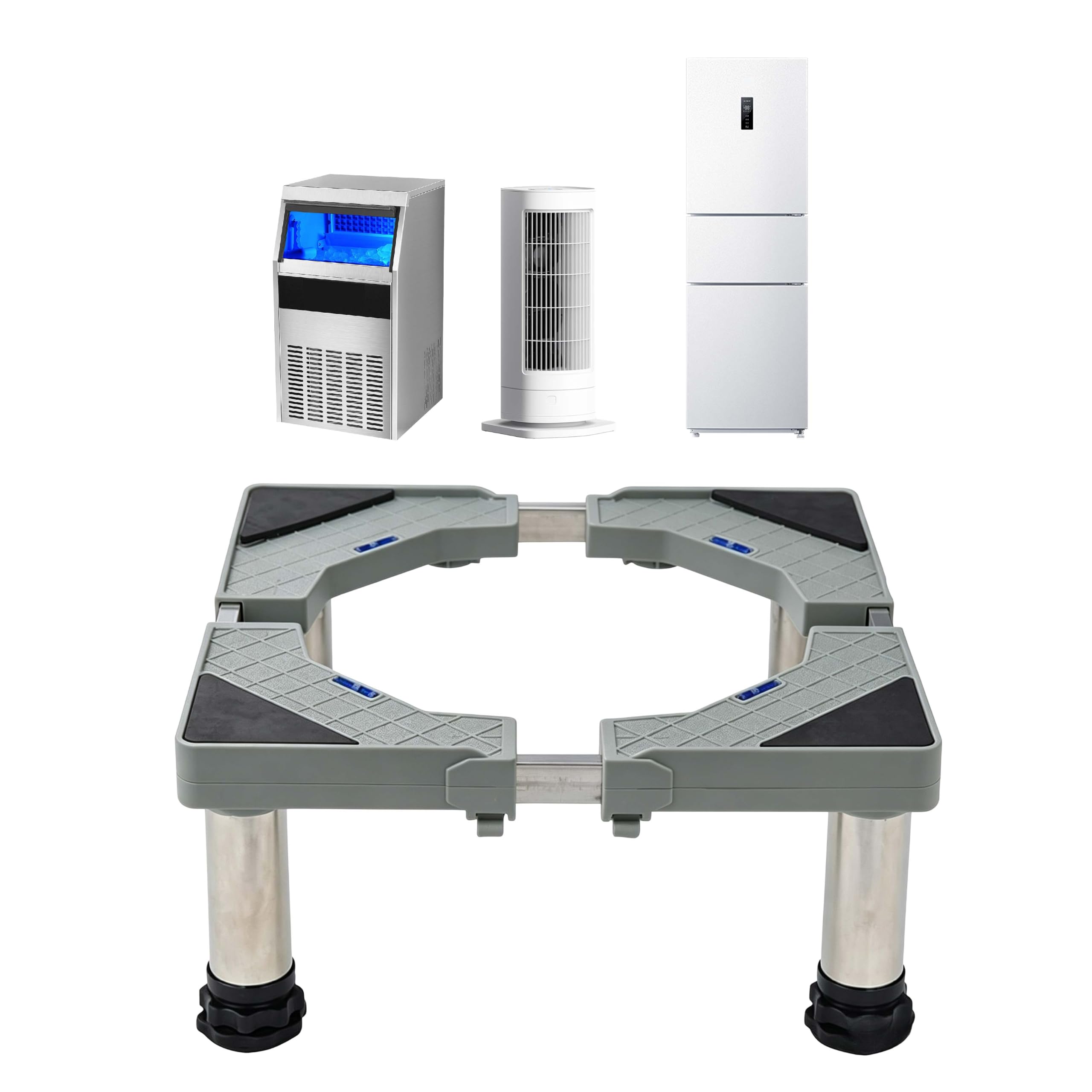 Untergestell für gefrierschrank 10/15/20/25cm HöHenverstellbare FüßE KüHlschrank FüßE Verstellbare Stand füR Klimagerät 42-68cm Podest füR Luftkühler/Eismaschine/Gefrierschrank