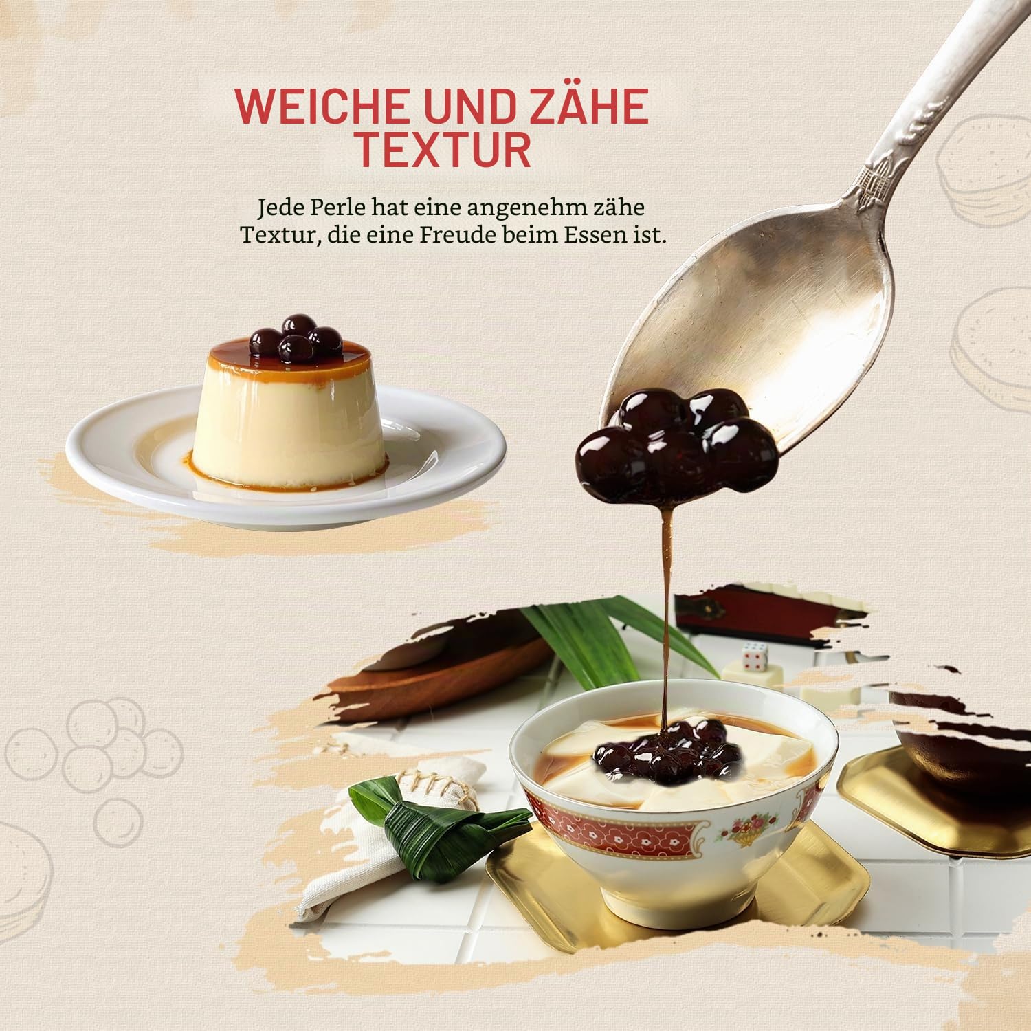 52USA Boba Tapioka Perle, schwarzer Zuckergeschmack, frische Bubble Tea Perle, 250 g, schwarze Tapioka-Perle für Bubble Tea, fertig in 5 Minuten (1 Stück)