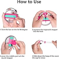 Vista 61 de Silicone Spill Stopper Set Compatible with Stanley Cup 2.0 30oz & 40oz with Straw Cover, Set of 4