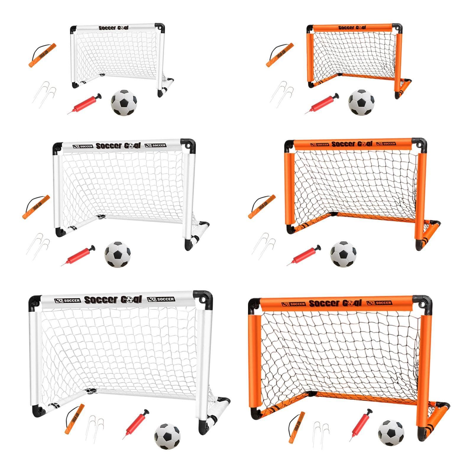 CALANDIS™ Soccer Goal for Kids with Ground Nails Compact Kids Toy for Yard Sports White 60x45cm | Goals & Nets | Soccer | Team Sports-image-16