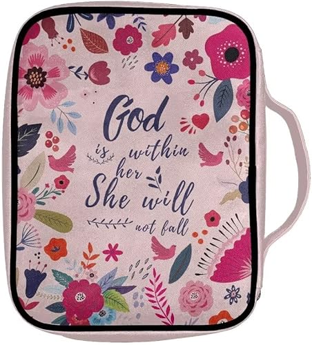 Miniatura 2 de Hechitok Funda protectora para la Biblia de lecciones para mujeres, con asa y bolsillo con cremallera, bolsa de iglesia, ideas de regalo únicas para