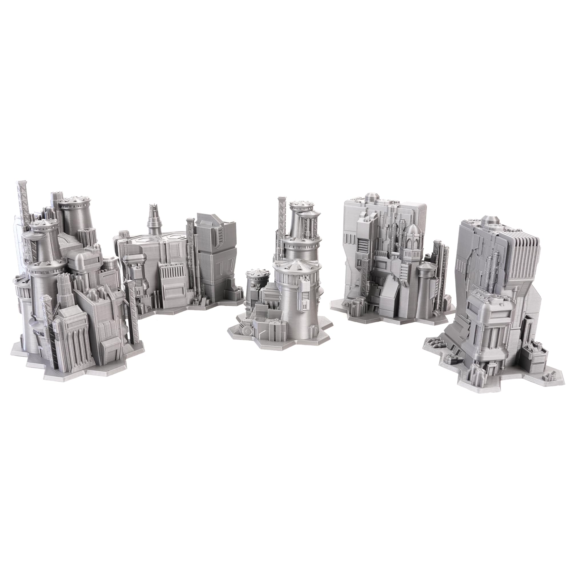 Tabletop Terrain6mm Sci-Fi Cityscape Bundle 3 with Hexes for Miniatures Games Such as Epic Battletech Adeptus Titanicus (Bundle 3 with Hexes)