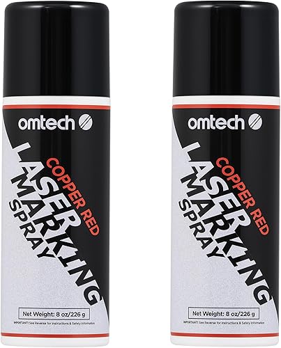 Vista 20 de OMTech Spray de Marcado Láser, Líquido de Marcado Láser de Metal para Grabadores Láser de CO2, 3×13oz Spray en Aerosol para Grabado Láser Negro en 1