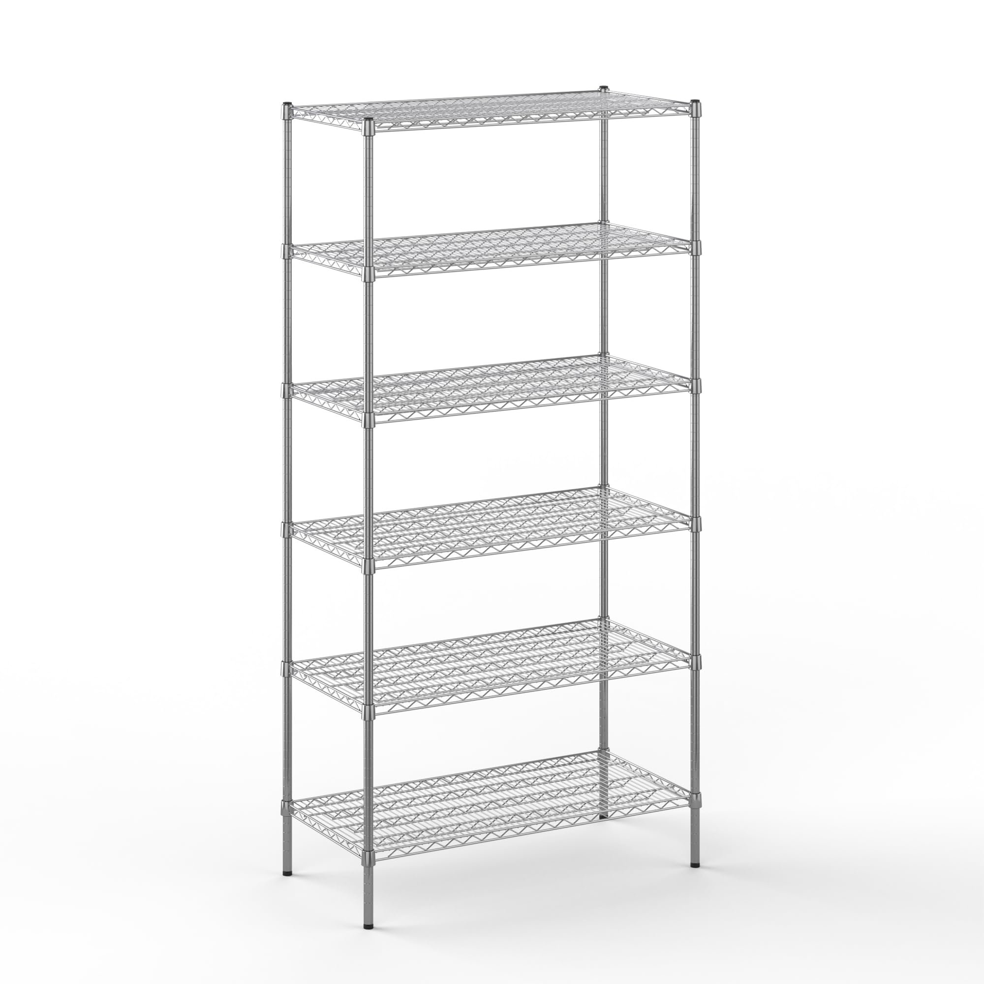 21" Deep x 42" Wide x 86" Height Wire Shelving Kit | 6-Tier | NSF Commercial Storage Rack Unit
