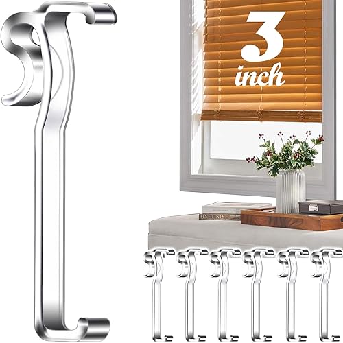 Clips de cenefa de 3 pulgadas, clips de cenefa transparentes de plástico para horizontal (6 piezas)