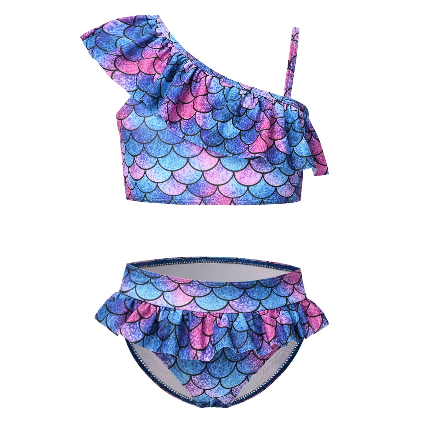 CHILDRENSTAR Girls Swimsuit Two Piece Swimsuits Ruffle Flounce Bathing Suit Kids Tankini Bikini Set