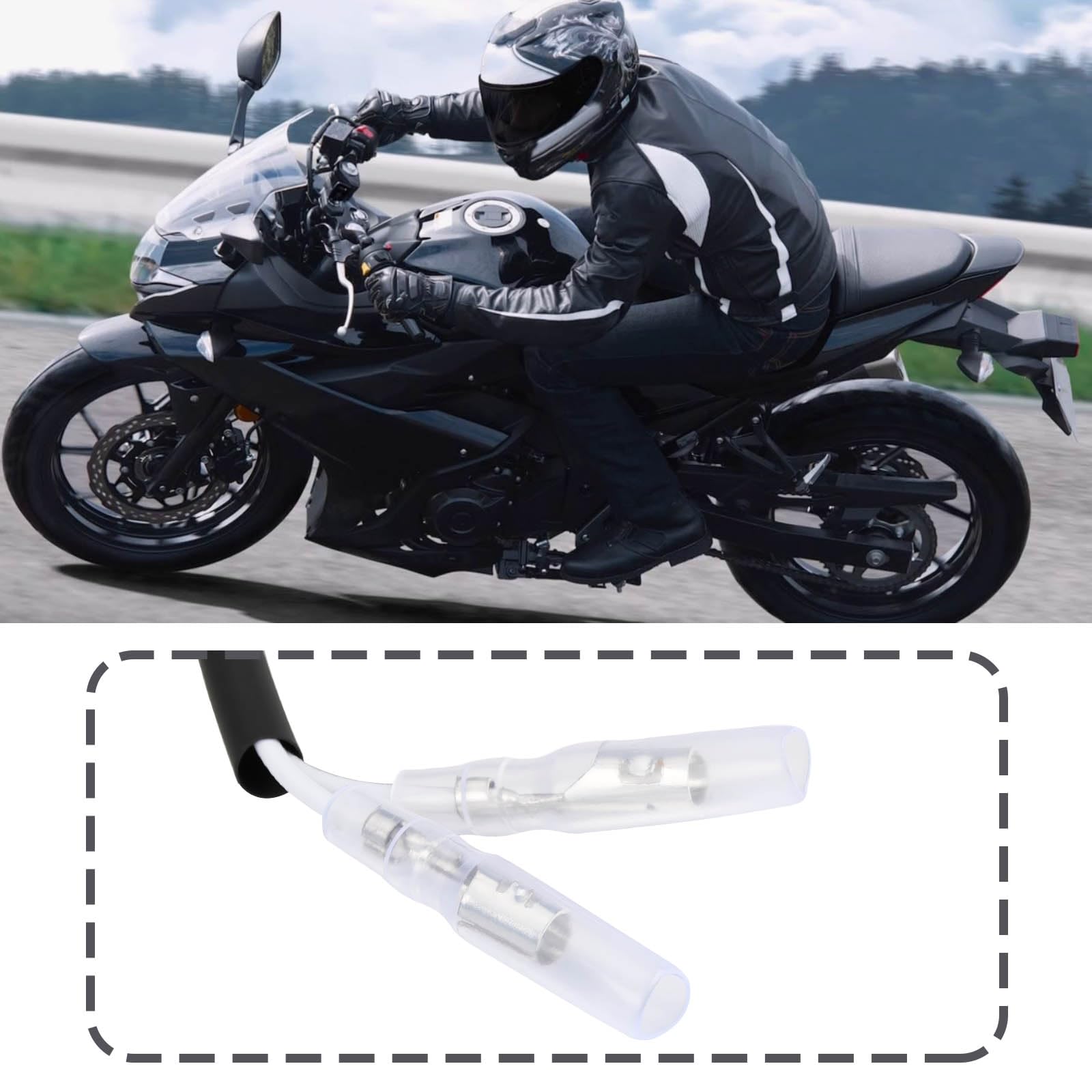 2 szt. przewodów kierunkowskazu LED kompatybilne ze złączami Suzuki GSX-S1000 2015-2021