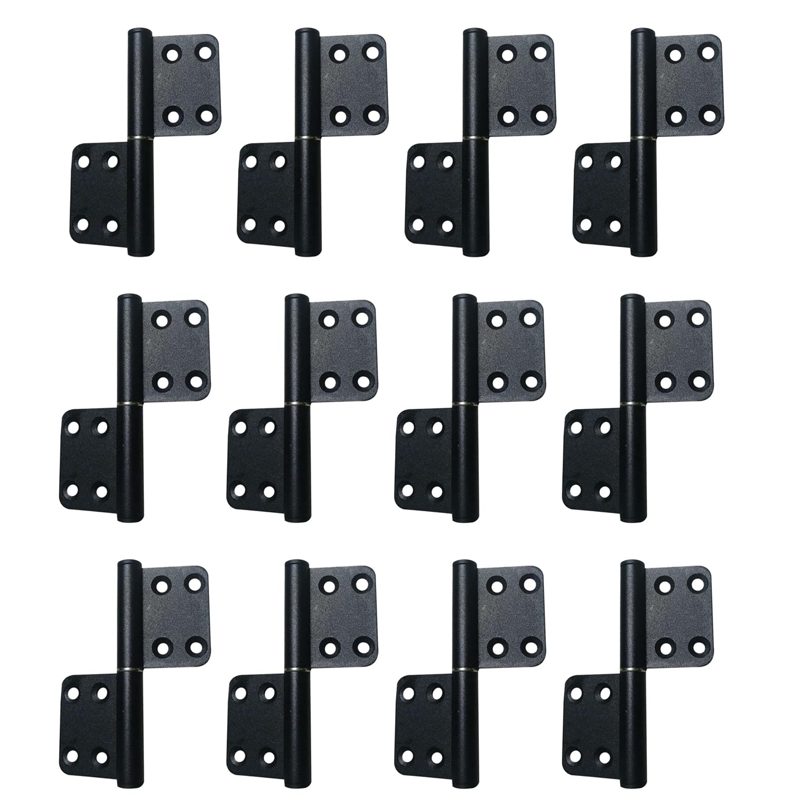 SEIWEI 12 Pcs Aluminum Alloy Lift Off Hinge Flag Hinge with Silent Design, 360 Degree Rotation for Indoor & Outdoor DIY Project, Easy to Install