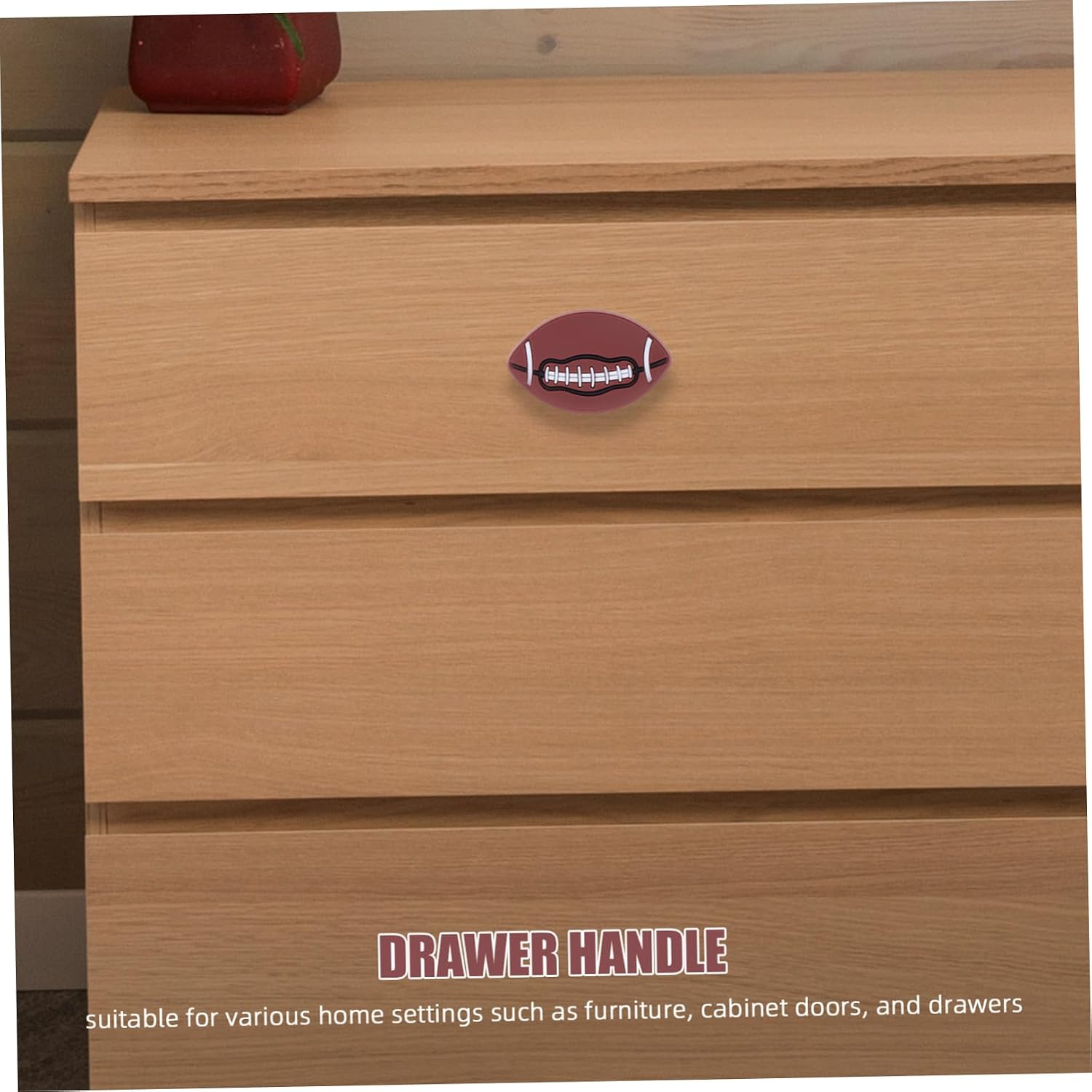 Boy Girl Furniture Drawer Knobs Fun Rugby Handle Pulls for Nursery Dressers and Wardrobe Doors Cabinet Knobs for Bathroom and Closet Boy Girl-Friendly Design