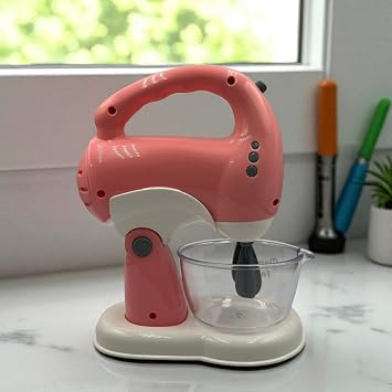 Oyuncak Çırpıcıları Hareketli Ayrılabilir El Mikseri Çırpma Kaseli Pilli Mutfak Oyuncak Set Mavi - Pembe Kız Erkek Oyuncakları Aşçılık Mutfak Eğitimi (pembe)