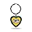 Rico Industries NFL Green Bay Packers NFL Rhinestone Heart Colored Keychain, Green, 3-inches in length
