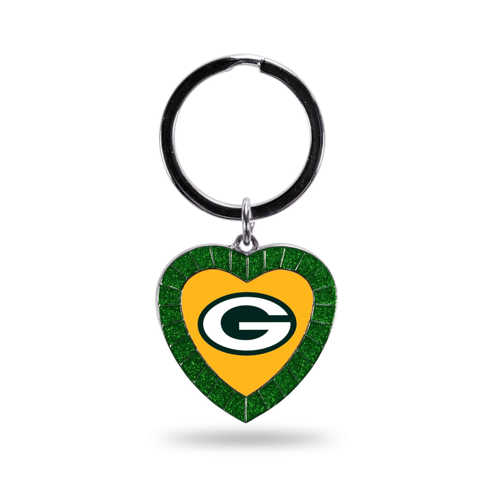 Rico Industries NFL Football Rhinestone Heart Keychain - Great Accessory