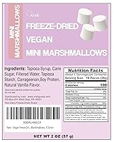 Vista 2 de Mini malvaviscos veganos liofilizados – Mini malvaviscos veganos liofilizados, coberturas de cacao caliente, rellenos de calcetines de Navidad, 2.5