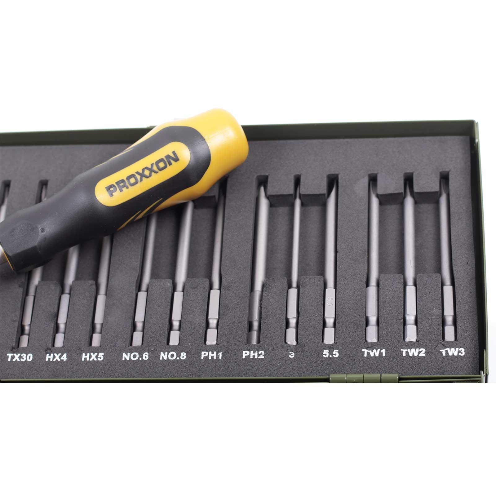 PROXXON 23107, Set di punte speciali e di sicurezza, 75 pezzi