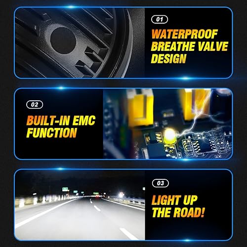 Miniatura 6 de AUDEXEN 4 faros delanteros LED de 5.75 pulgadas con haz alto/bajo y DRL compatibles con Kenworth W900 D-odge Challenger Gran Torino P-eterbilt Semi