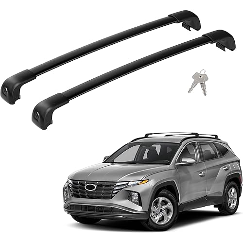 Lockable 300LBS Roof Rack Cross Bars Compatible with Hyundai Tucson 2016-2026 SE/SEL/N Line/Limited, Aluminum Crossbars Cargo Racks Rooftop Luggage Canoe Kayak Camping Gear Bike Carrier Rack