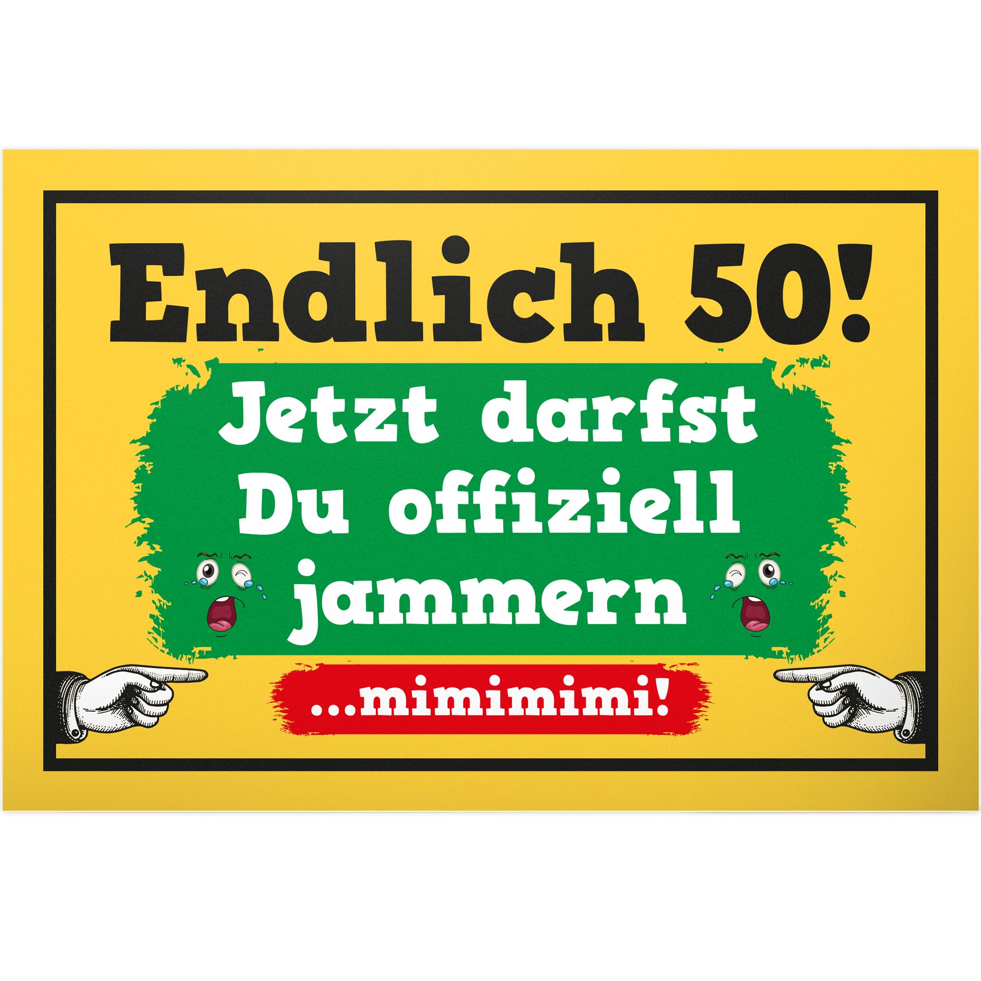 Cartel de 50 cumpleaños ideal para decorar la fiesta en casa