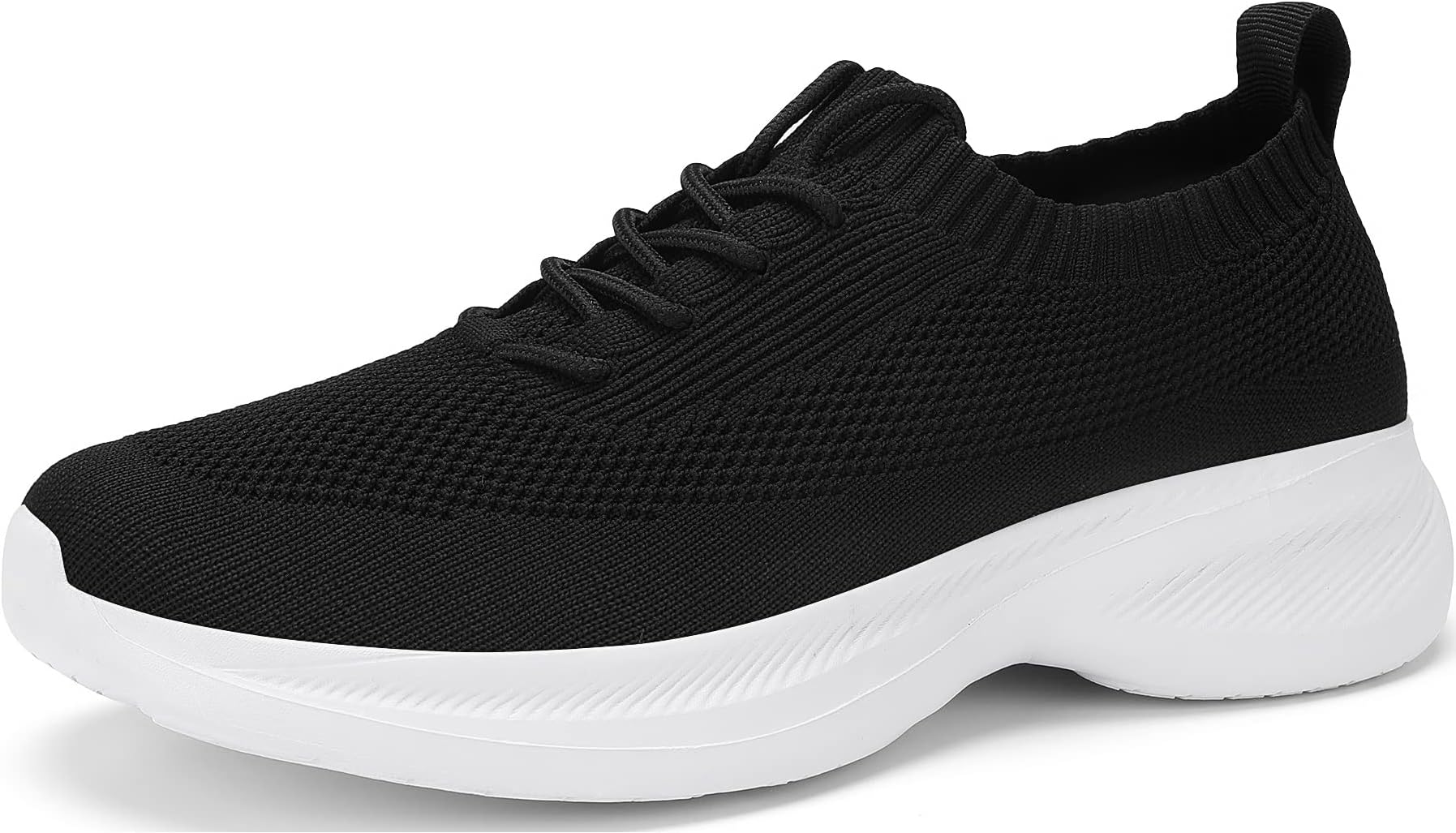 Mens Walking Shoes Breathable Knit Slip On Sneakers Lightweight Athletic Gym Shoes