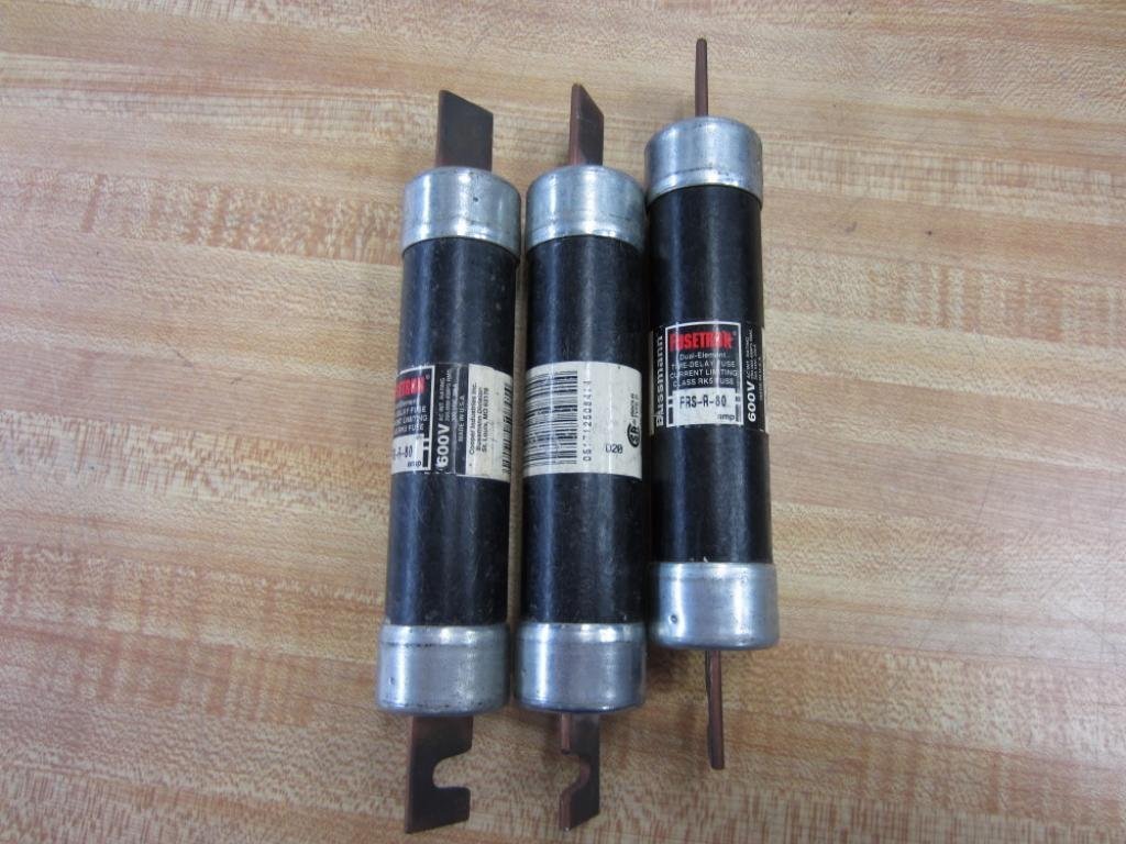 Bussmann FRS-R-80 Fusetron Fuse FRSR80 (Pack of 3): Amazon.com: Tools ...
