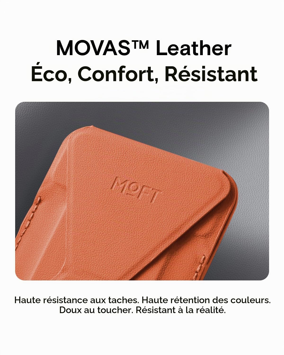 MOFT Porte Cartes MagSafe avec Apple Localiser, Support de Téléphone Magnétique Ultra-Fin et Traçable, Support 3-en-1 Ajustable Multi-Angle pour iPhone 17/16/15/14/13/12, Sunrise