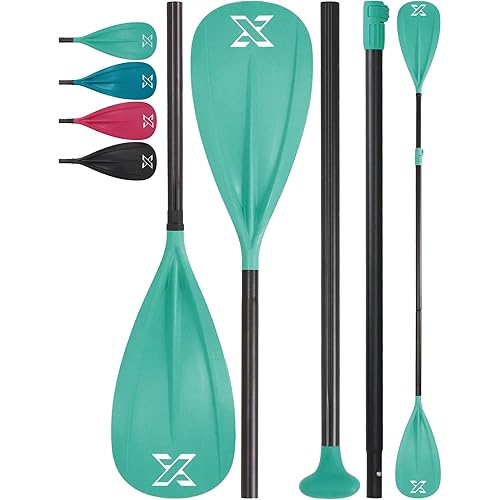 ZLX Paddle Board Paddle, 3 or 4 Piece Adjustable SUP Paddle, Detachable Floating Kayak Paddles, Lightweight Oar with Premium Durable Fiber Blade, for Paddleboard, Surfing, Water Sports Enjoyment