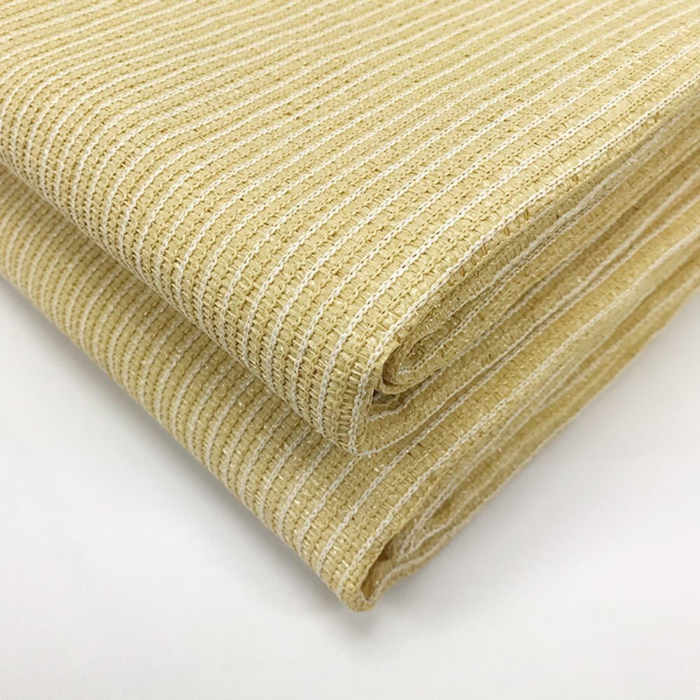 Alion Home HDPE Privacy Screen Windscreen Mesh Shade Panel for Backyard Deck, Patio, Fence, Porch, Pool -180 GSM - Custom (4' x 50', Beige)