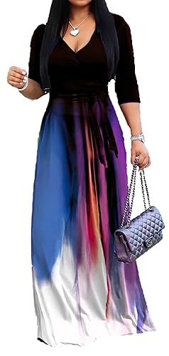 pnpednde Women's Casual Sexy V Neck 3/4 Sleeves Club wear