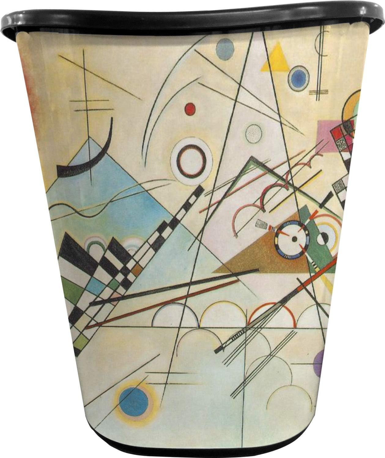 Kandinsky Composition 8 Waste Basket - Double Sided (Black)