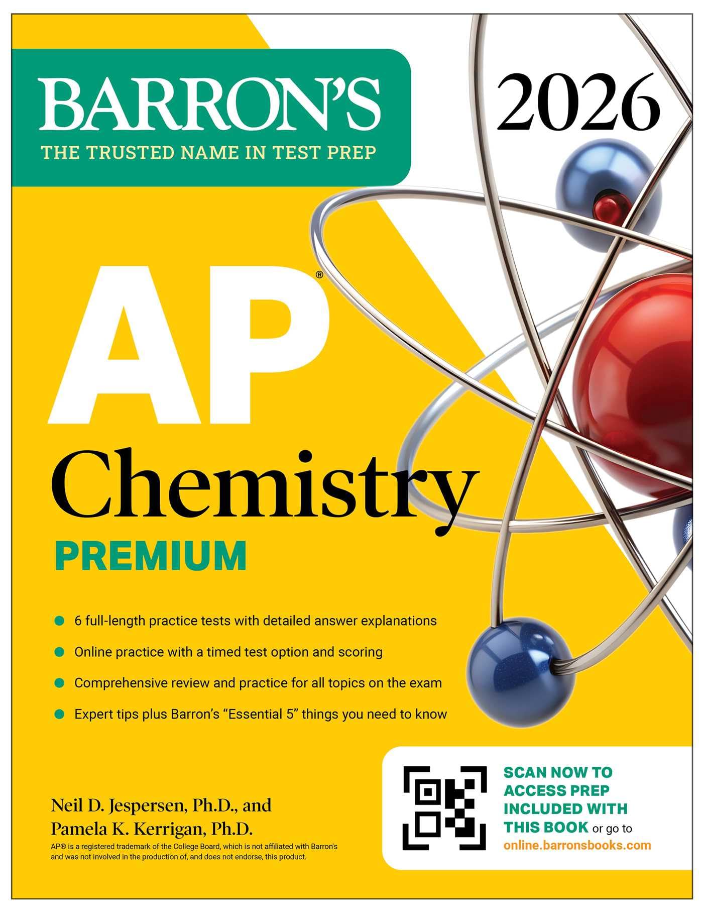 AP Chemistry Premium, 2026: Prep Book with 6 Practice Tests + Comprehensive Review + Online Practice (Barron's AP Prep)