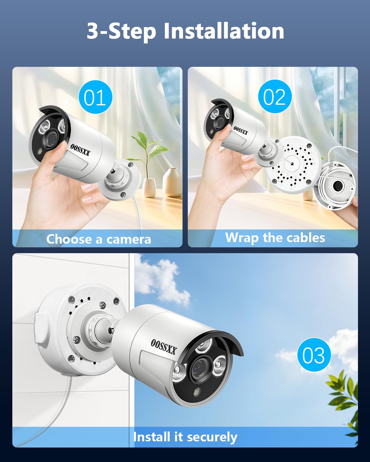 Kamera-Anschlussdose, wasserdichte Anschlussdose für Überwachungskamera, Überwachungskamera-Montagebox, CCTV-Anschlussdos (6pcs)