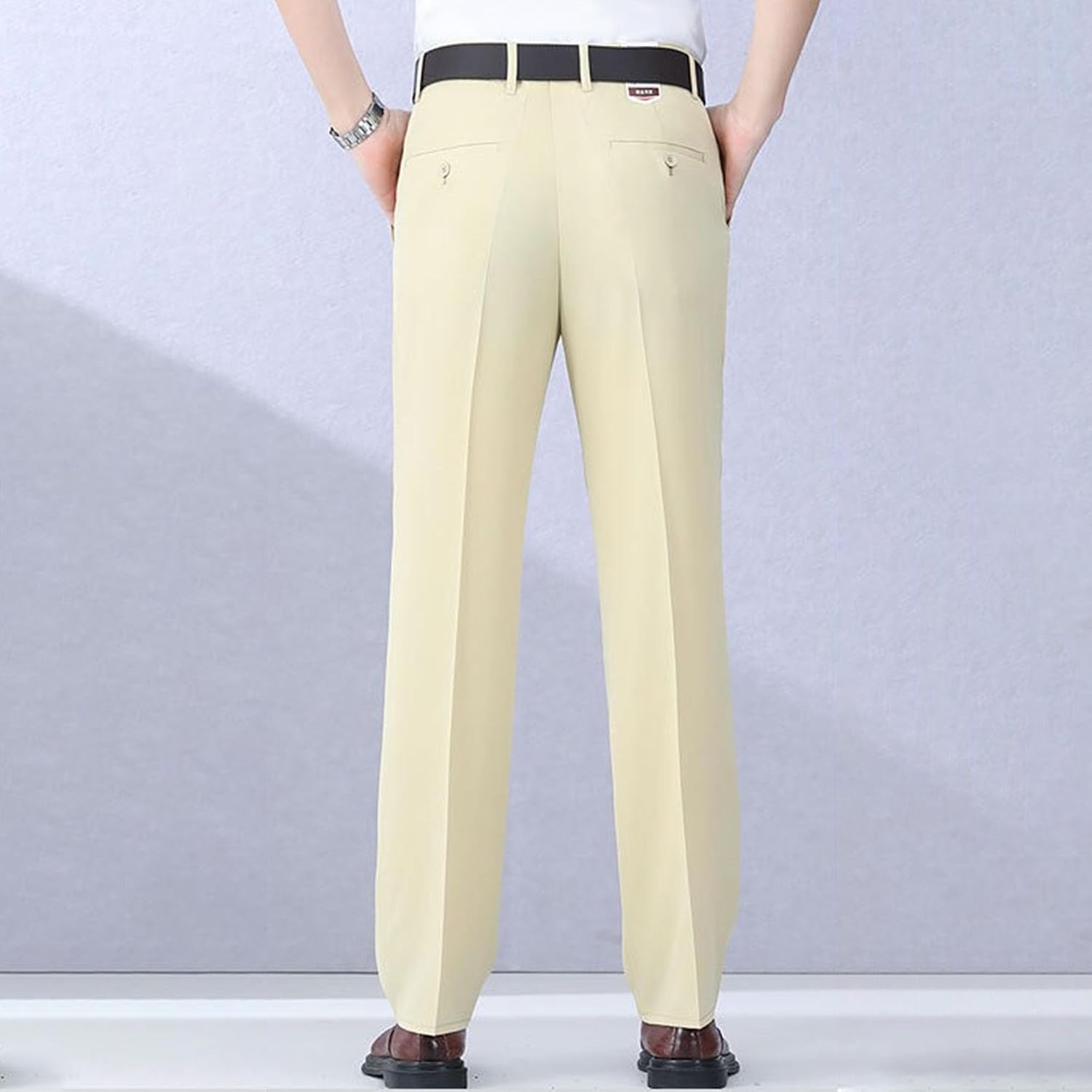Men's Lightweight Stylish Dress Pants Casual Relaxed Fit Suit Pants Wrinkle-Resistant Straight Fit Work Pants​